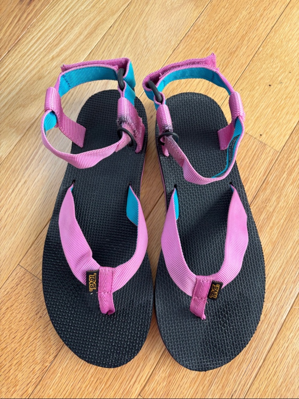Teva Women’s Sandals Water Shoes EUC Pink Rafting Sz 9 Original Velcro 8.5